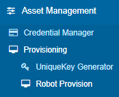 Robot provision menu