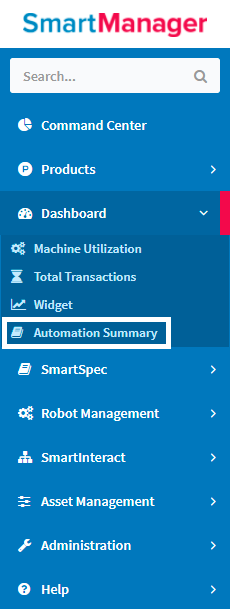 Automation summary navigation